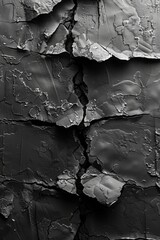 Poster - Exploring the intricate textures and contrasts of a brutalist-style background showcasing harsh monochrome details
