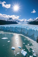 Wall Mural - glacier with sunlight
