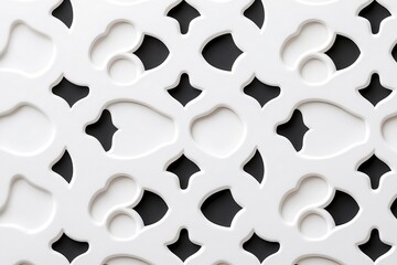 Poster - Seamless Islamic pattern wallpaper, black and white minimalist style, symmetrical precision, high-resolution graphic design asset