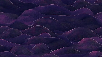 Fototapete - Seamless Pattern of Gravitational Waves in Low Resolution Featuring Fluid and Flowing Lines in Deep Hues for Abstract Designs and Backgrounds