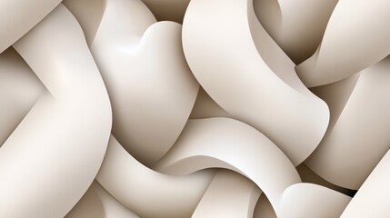 Fototapete - Elegant Interlocking Rounded Blocks Pattern Seamlessly Blending Soft Neutral Tones in a Modern Decorative Style for Various Background Uses