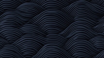 Fototapete - Intricate Seamless Pattern of Seigaiha Waves in Subtle Shades, Ideal for Elegant Designs and Contemporary Textiles, Backgrounds, and Digital Applications