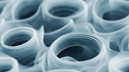 Fototapete - Intricate Seamless Pattern of Swirling Smoke Rings with Eddies for Creative Backgrounds and Textures in Digital and Print Media