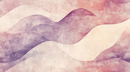 Fototapete - Gentle Thai Wave Pattern Seamless Background in Soft Colors with Pastel Shades for Elegant Design Projects and Creative Applications