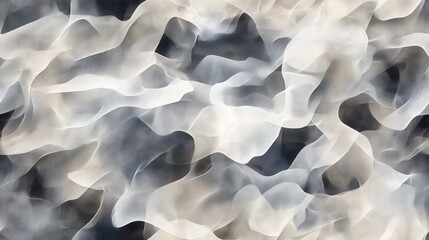 Fototapete - Seamless Pattern of Translucent Smoke Waves in Low Resolution - Abstract Design for Backgrounds, Textures, and Creative Projects