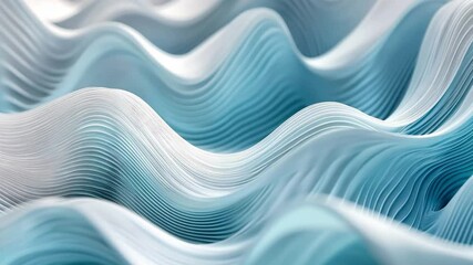 Poster - Dynamic abstract waves showcasing modern technology in a serene blue palette, beautiful abstract wave technology background with blue light digital effect corporate concept