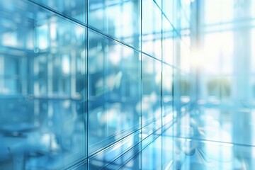 Aufkleber - Sparkling clean glass surface showcasing transparency and clarity in a bright environment Generative AI