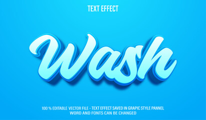 Poster - Wash 3d editable text effect style