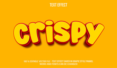 Poster - crispy snack 3d editable text effect style
