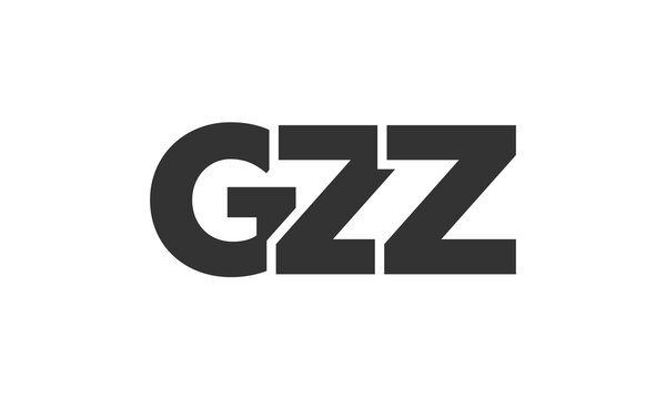 GZZ logo design template with strong and modern bold text. Initial based vector logotype featuring simple and minimal typography. Trendy company identity.