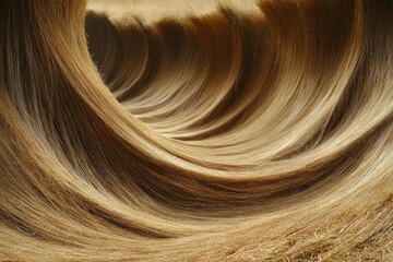 Aufkleber - A mesmerizing wave of golden wheat, flowing like hair, creates a stunning natural abstract.
