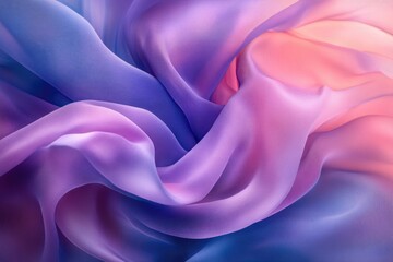 Poster - Soft, flowing pastel fabric in shades of purple, pink, and blue.  A dreamy, textured textile.