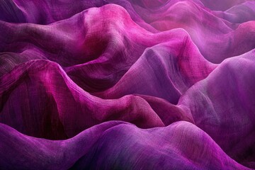 Poster - Draped purple and pink fabric with soft, flowing texture creating a visually appealing abstract pattern.