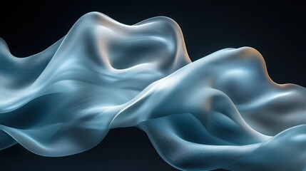Wall Mural - flowing, translucent fabric drapes