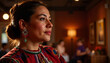 © Volha - Mexican woman in traditional clothing gazing thoughtfully in a café, Cinco de Mayo