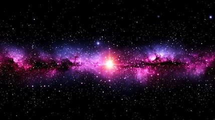 Wall Mural - Colorful vibrant space scene of stars and nebulae formations across the cosmos
