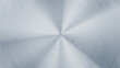 © 100yDesign - Polished metal plate or blurred circular pattern from turning steel. Blue-gray or silver aluminum as a background cover.