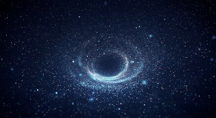 Poster - abstract glowing particles spiral dark background ultra hd 4k