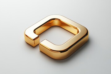 Poster - this symbol features a sleek golden outline on a white background, showcasing elegant design and con
