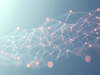 Poster - abstract representation of interconnected nodes and lines illustrating digital connectivity in a ser