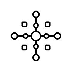 Poster - an abstract vector illustration of a data network and connections