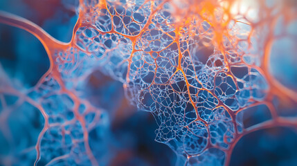 intricate mycelium fungal network