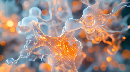 Wall Mural - mycelium interconnected network
