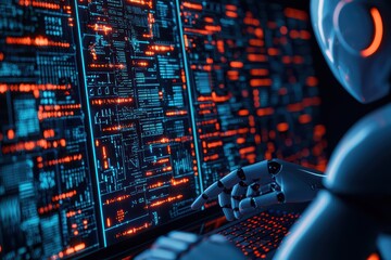 Poster - Sleek Modern AI Research Lab Concept with Advanced Technology and Futuristic Design