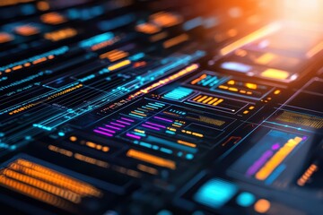 Poster - Dynamic Data Visualization Concept for Financial Analytics and Insights with Colorful Elements