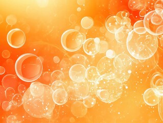Wall Mural - orange background with circles and bubbles, an orange pattern generative ai