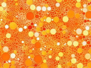 Wall Mural - an orange background with circles and dots, an orange gradient, a pattern, a bokeh effect generative