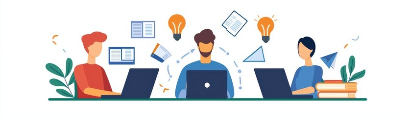 Poster - Engaging Workforce Training and Development Concept with Creative Elements and Diverse Individuals