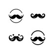 © Wahyu - moustache logo black and white