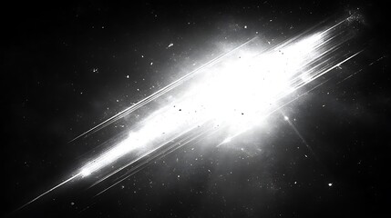 Wall Mural - Bright white streaks and particles create dynamic abstract background art