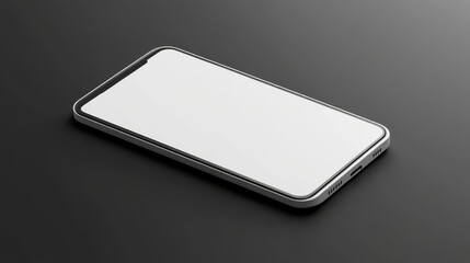 Poster - white smartphone. mockup electronics device display or telephone touchscreen. mobile phone lcd scree