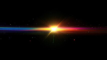 Poster - Dynamic light spectrum burst cosmic scene abstract visuals dark background vibrant colors illumination concept