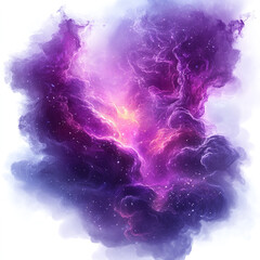 Poster - Cosmic nebula formation outer space digital art galactic environment aerial view abstract concepts