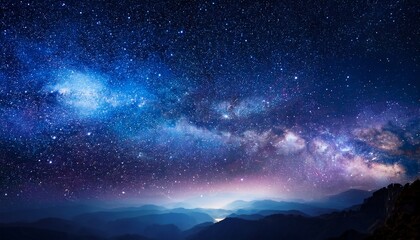 deep space starry night sky with stars and nebulae