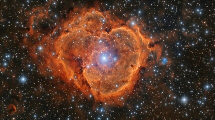 Poster - a cosmic nebula surrounded by countless brilliant celestial stars