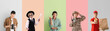 © Pixel-Shot - Collage of teenager boys of different professions on color background