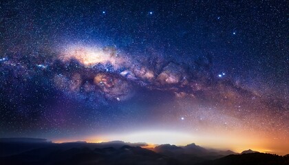 night sky universe filled with stars nebula and galaxy