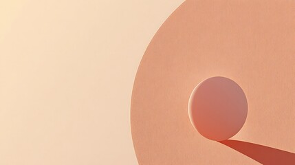 Poster - A spherical orb casting a shadow across a light colored background