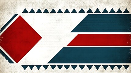 Poster - An abstract graphic design showing geometric shapes and colors