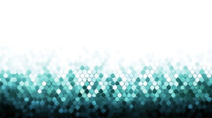 Poster - Abstract design featuring a mosaic of teal and white shapes