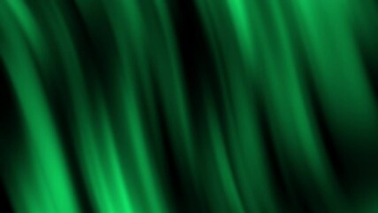 Poster - A vibrant abstract design featuring flowing green waves against a dark backdrop, creating a sense of motion and depth.