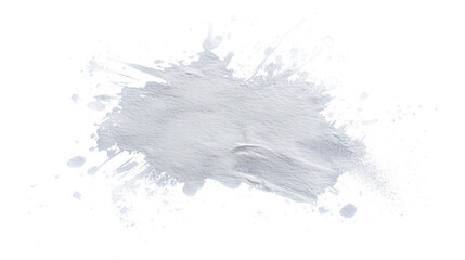 Wall Mural - one single white watercolor aquarelle abstract splash stain isolated on white or transparent backgro