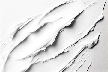 Aufkleber - Abstract Swirls of White Cream or Paint Texture Background Image