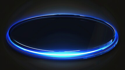 Wall Mural - Blue_technology_sense_circular_ring_circular_disk_