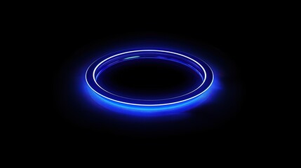 Wall Mural - Blue_technology_sense_circular_ring_circular_disk_