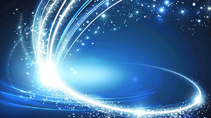 Wall Mural - Blue_technology_sense_circular_ring_circular_disk_